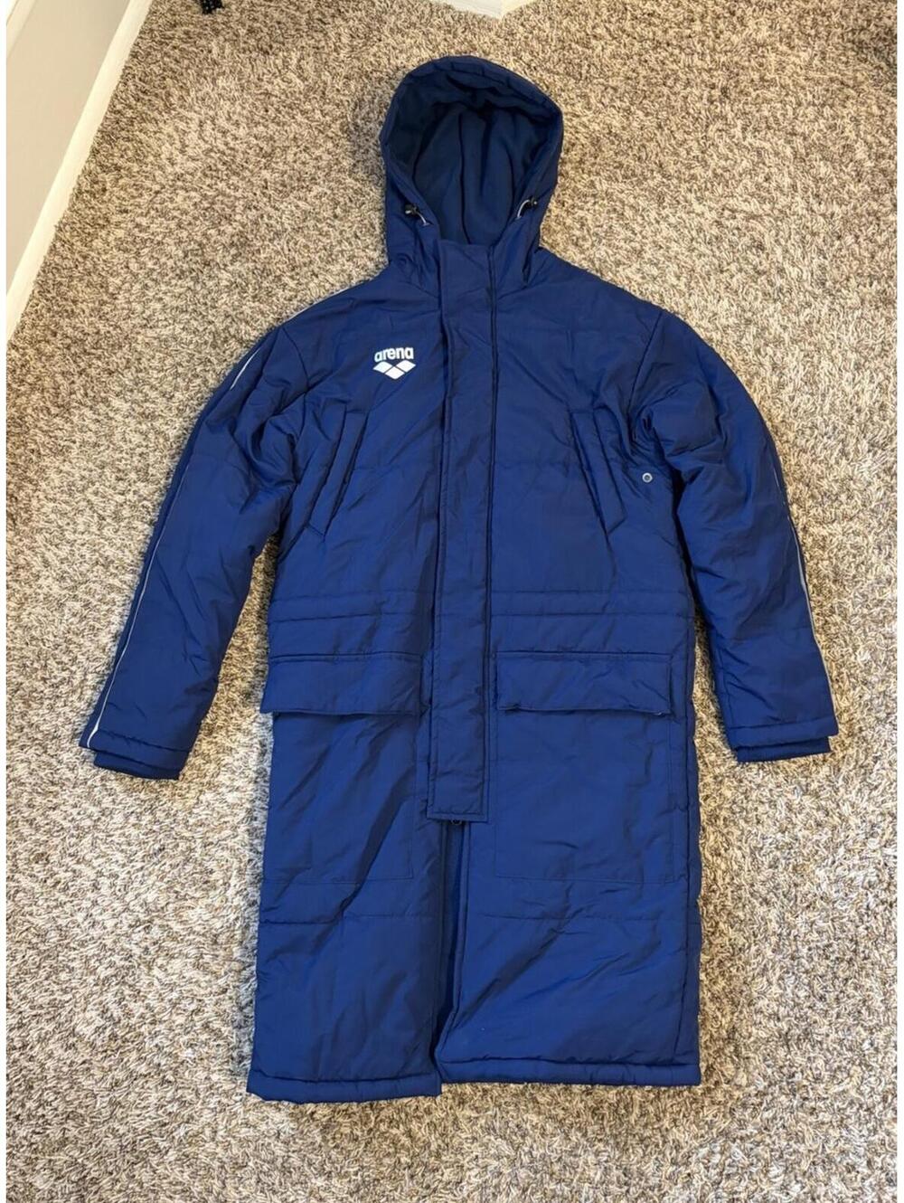 Arena Team Line Insulated Parka Men's Size XS (Navy Blue)